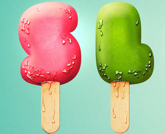 Create an Ice Cream Type Treatment Photoshop Tutorial