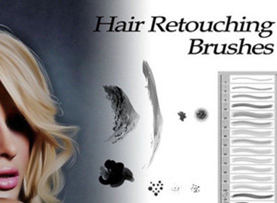 Hair Retouching Brushes for Photoshop