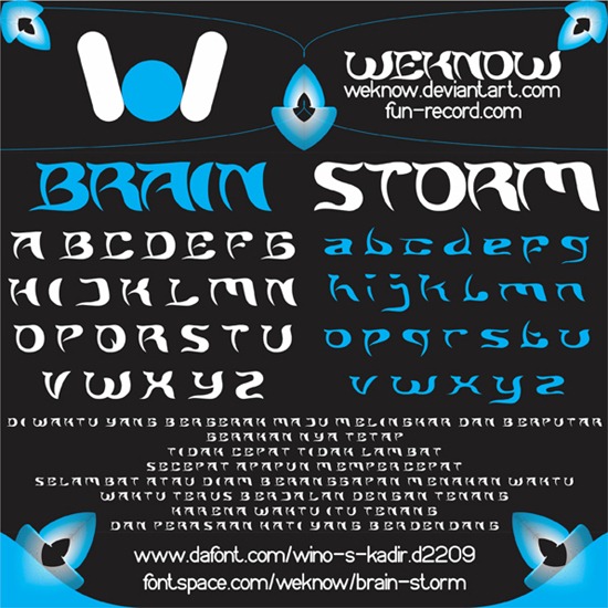 Brainstorm font by weknow
