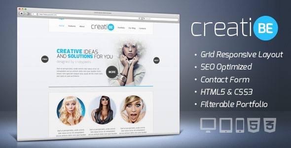CreatiBe - Responsive HTML Template