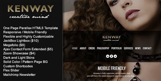 Kenway – Responsive Parallax HTML5 Template
