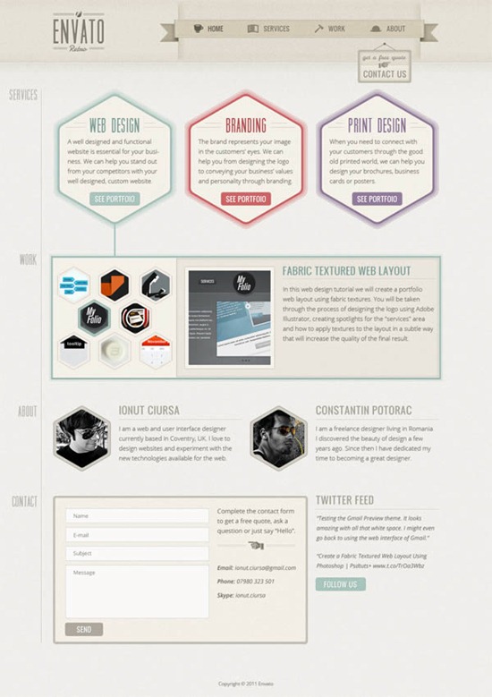 Create a One-Page Retro Web Design Layout in Photoshop