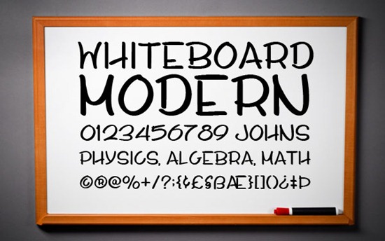 Whiteboard Modern Typeface
