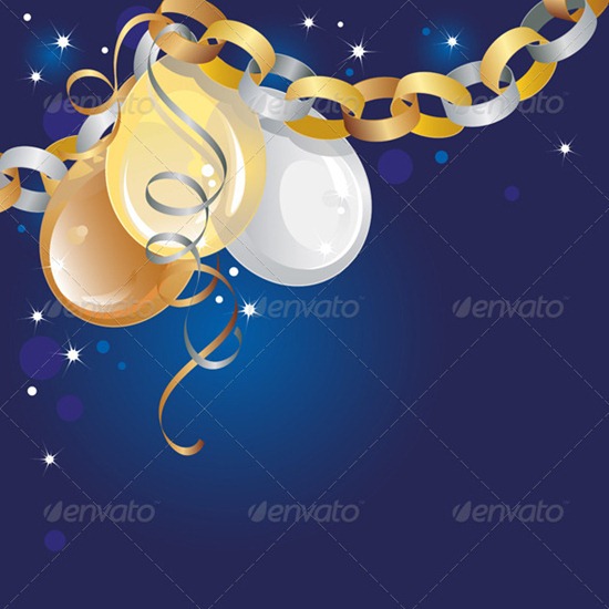 Paper Chains & Balloons background