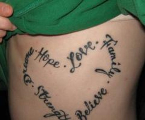 valentine's day back tattoos for girl II