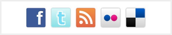 Pure CSS social media icons