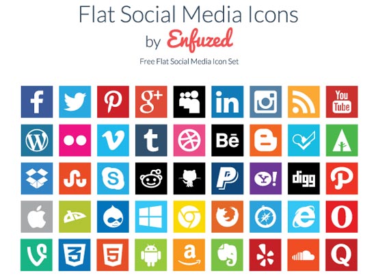 Free-Flat-Social-Media-Icons